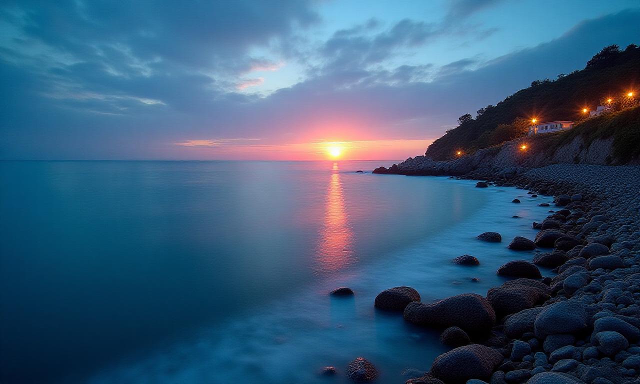 Mare calmo all'alba a Roma