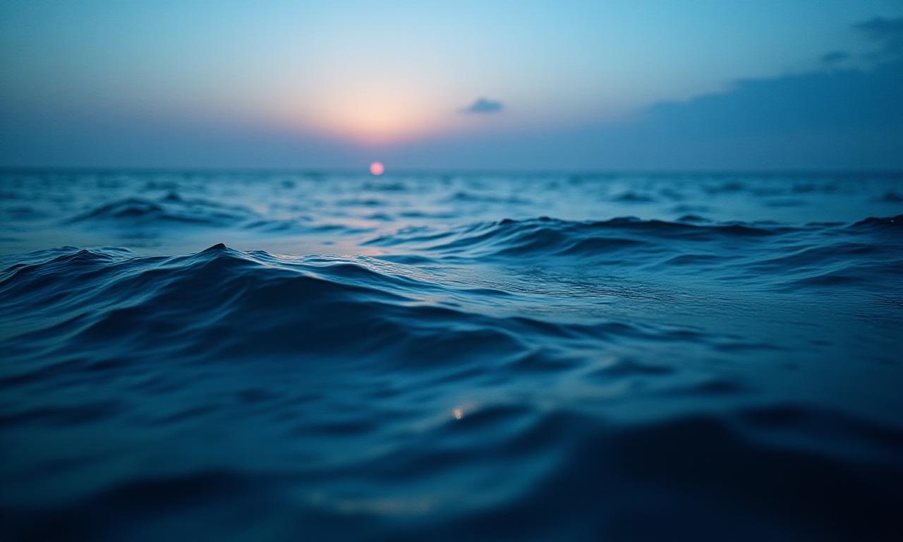 Onde del Tirreno al crepuscolo