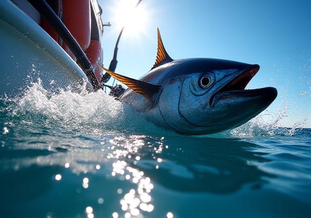 Cattura di un Tonno Rosso in alto mare